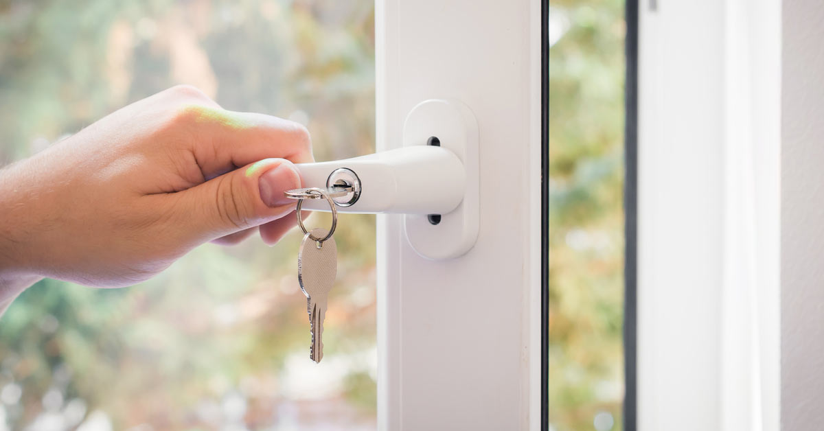 Window with lock mechanism