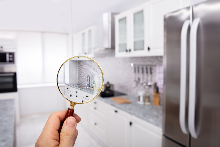 Kitchen Seen Through Magnifying Glass