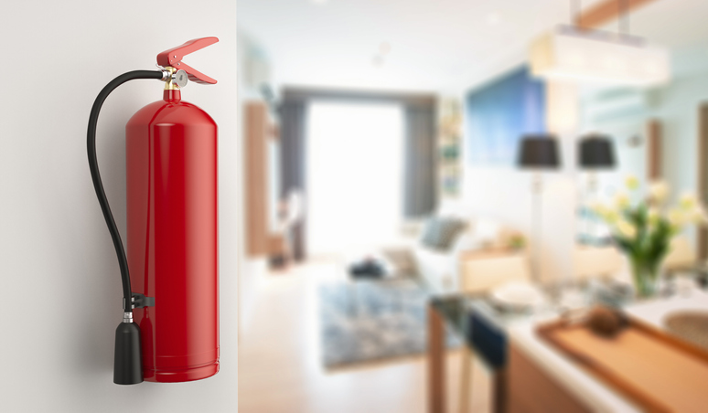 Fire extinguisher in house